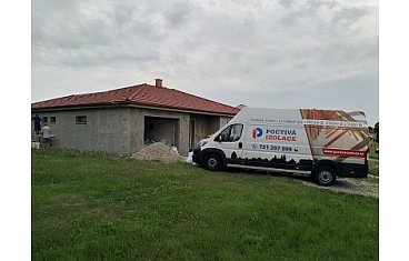 Zateplení stropu novostavby rodinného domu v Lesonicích